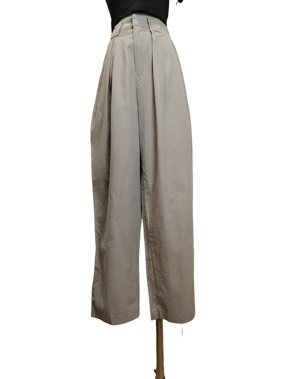 🐒🐒High-Waist Wide-Leg Pants in Beige